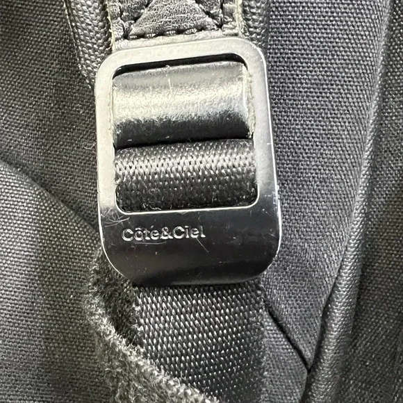 🎒 Côte&Ciel Black Tech Backpack Architectural Laptop Bag Minimalist